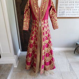 Stunning Indian Brocade gown with skirt and Duptta